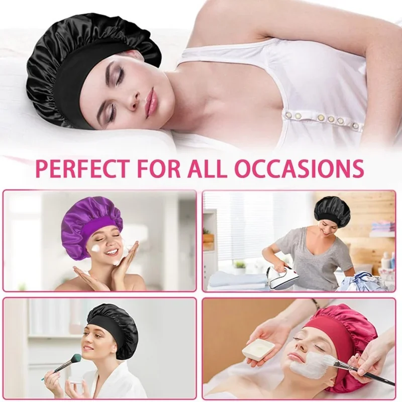 Women Wide Brim Nightcap Bonnet For Sleeping
