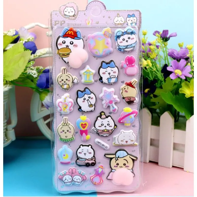 새로운 치이카와 부드럽고 귀여운 3D 팝업 버블 스티커, 두껍고 부드러운 귀여운 엉덩이 모양, 짜낼 수 있고 스트레스 해소 스티커 선물