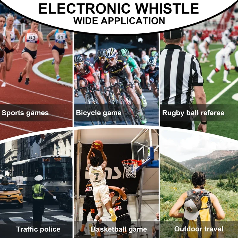 Electronic Whistle 3 Sound Effects Coaches Whistle With Lanyard School Teacher Whistle Sports Coach