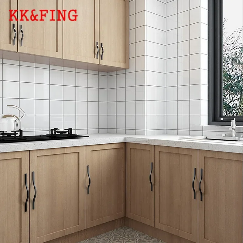 KK & FING 간단한 알루미늄 합금 골드 닦았 가구 캐비닛 도어 핸들 옷장 찬장 도어 서랍 핸들 가구 하드웨어