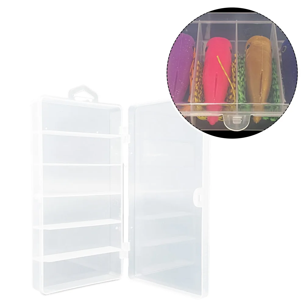 

Six Grid Bait Box Non-toxic Tasteless PVC Plastic Transparent 17.5x9.5x3cm 1pc Accessory Box Bait Box 2023 New