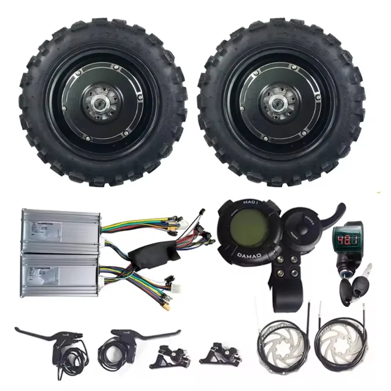 

90/55-6 10 11 Inch 48V 1000W 1500W Brushless Disc Brake Electric Dual Scooter Hub Motor Conversion Kit