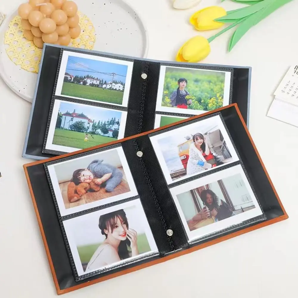 64 Pockets Instant Camera Photo Album PU Leather Suede Surface Memorial Booklet for /Fujifilm Instax Mini 12/11/EVO