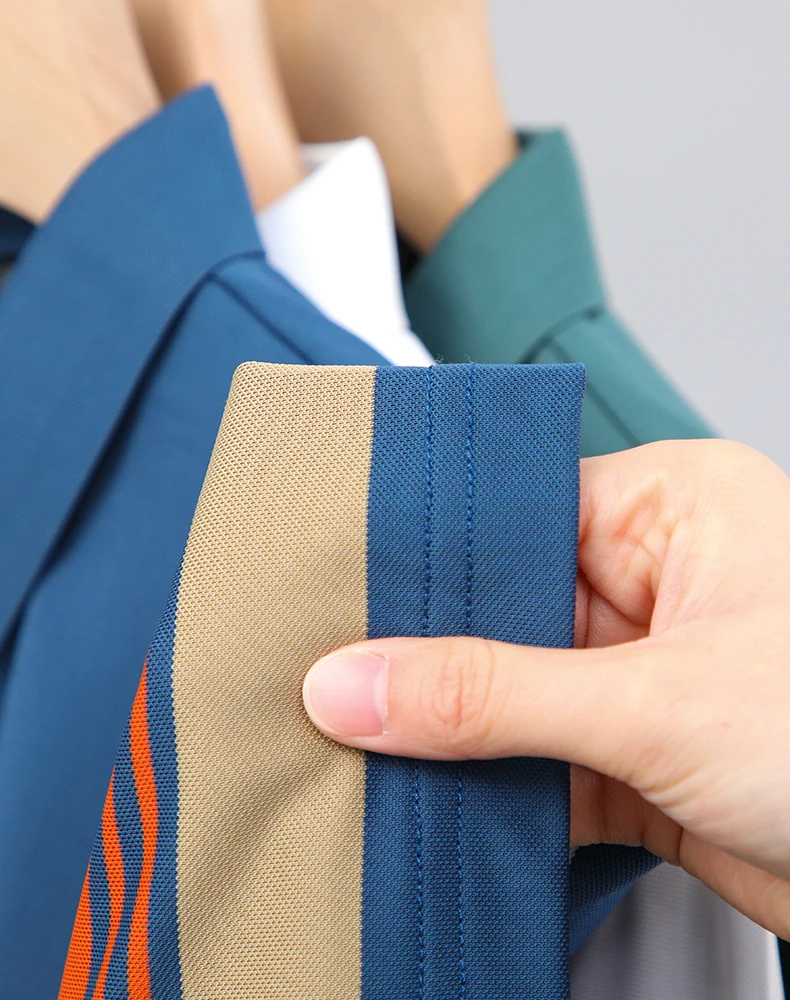 Luxury high-end ice silk breathable short-sleeved POLO shirt Men's 2023 summer fashion contrast stripe lapel T-shirt casual men 24 S6263b58eae1945339e8c5a6e8dbd1a6aH