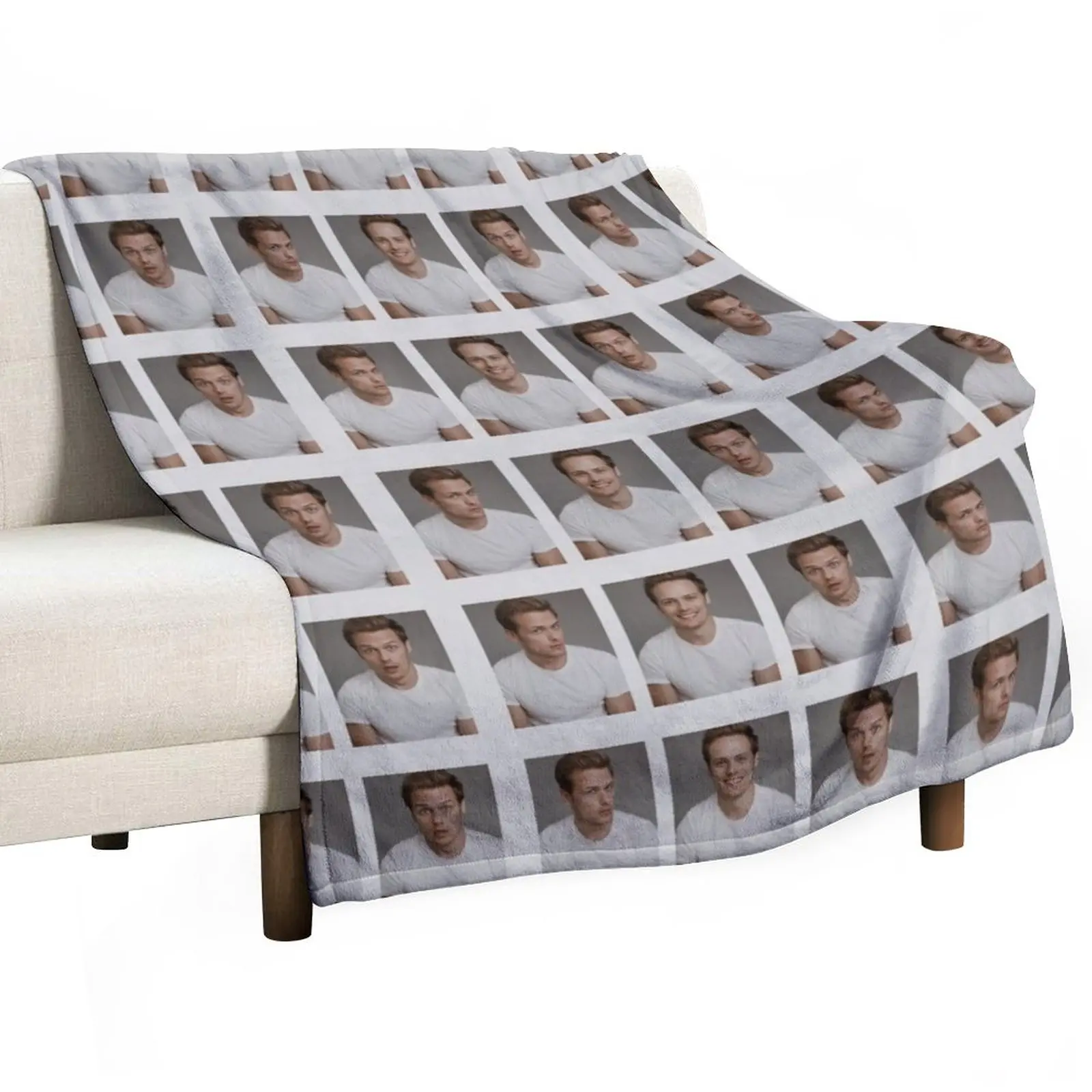 

Sam Heughan Throw Blanket Flannels Blanket Custom Blanket sofa bed Blankets For Sofas