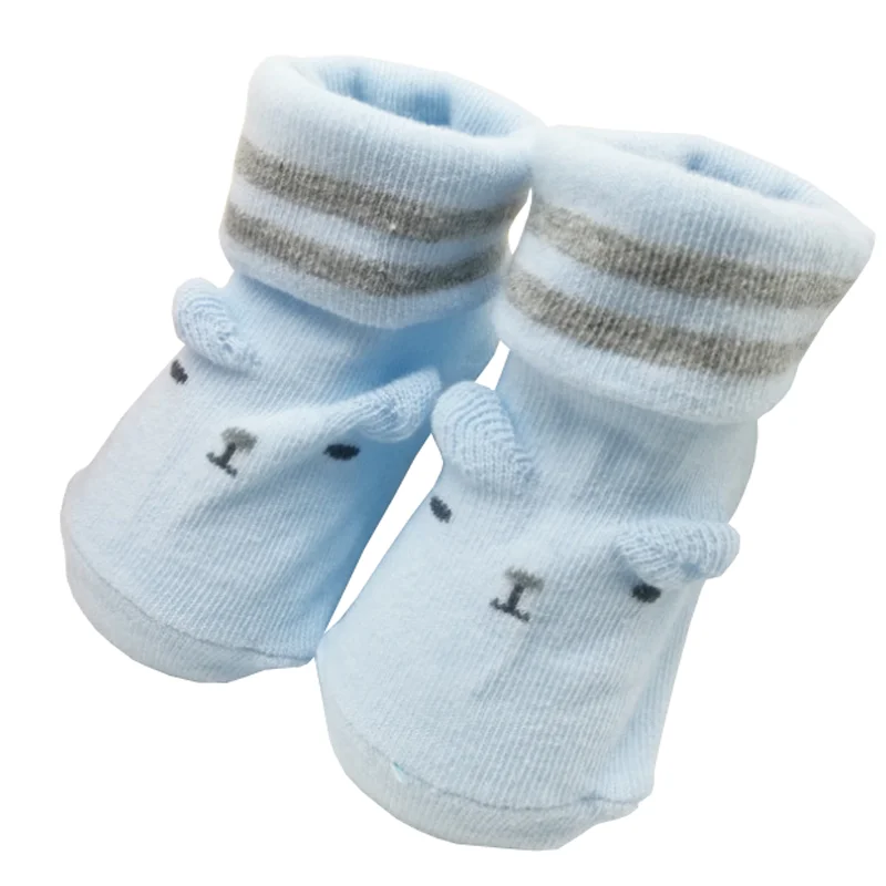 2Pair/lot new cartoon newborn baby socks for 0-6 months baby non-slip foot socks