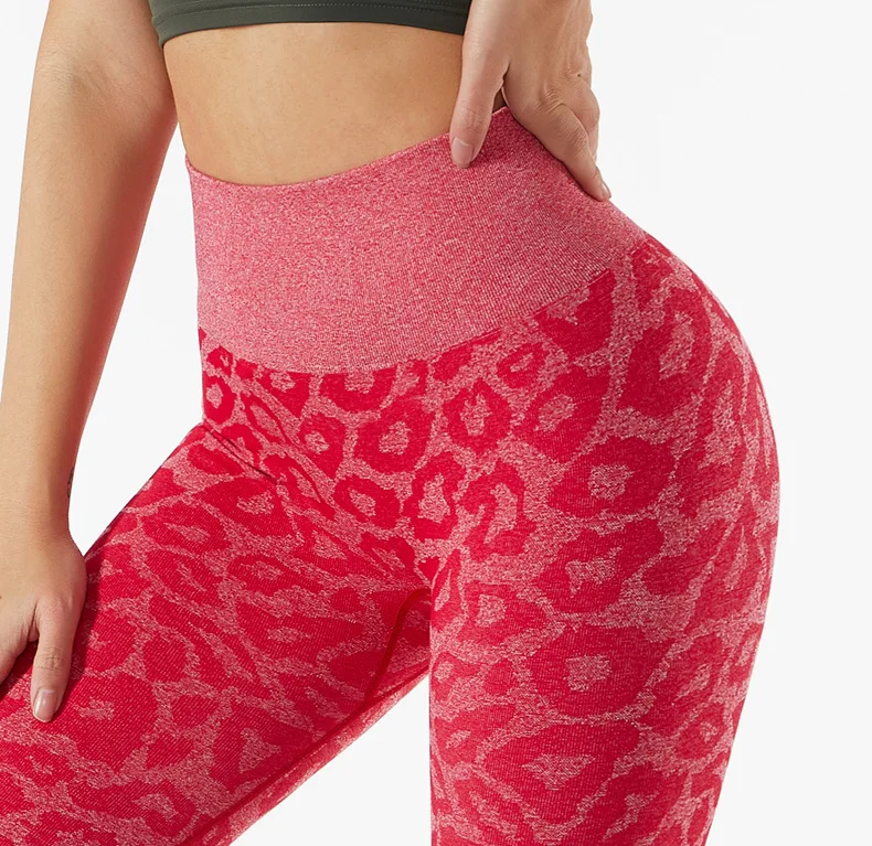 yoga pants New Leopard Peach Hip Leggings Women Fitness High Waist Shorts Pants Seamless Yoga Leggings Running Hip Lift Sweatpants gymshark leggings