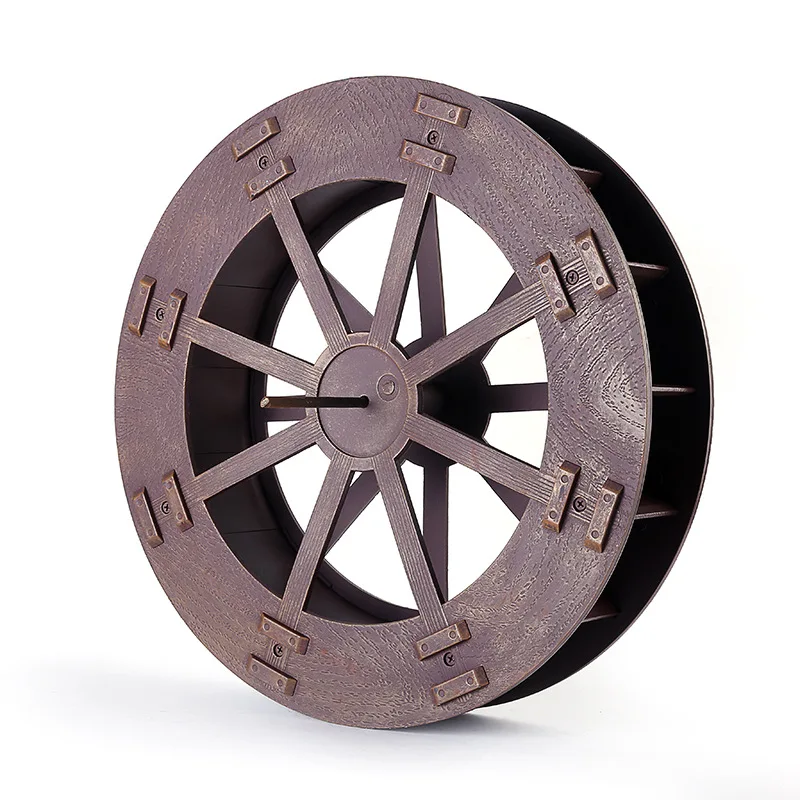 DIY Garden Plastic Water Wheel 17CM 22CM 27CM 31CM 40CM China Fengshui Wheel Shaft Rockery Running Water Drive Landscape mini landscape ornaments