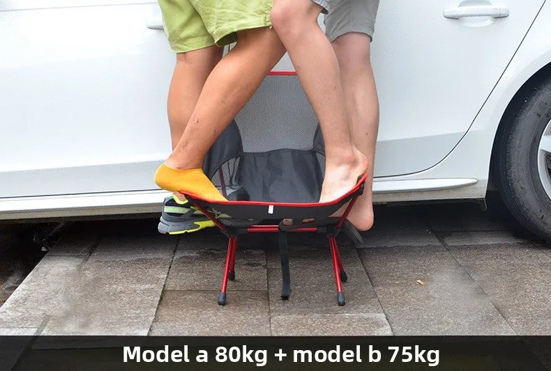 Portable Folding Moon Chair Aluminium Lightweight Camping Beach Fishing