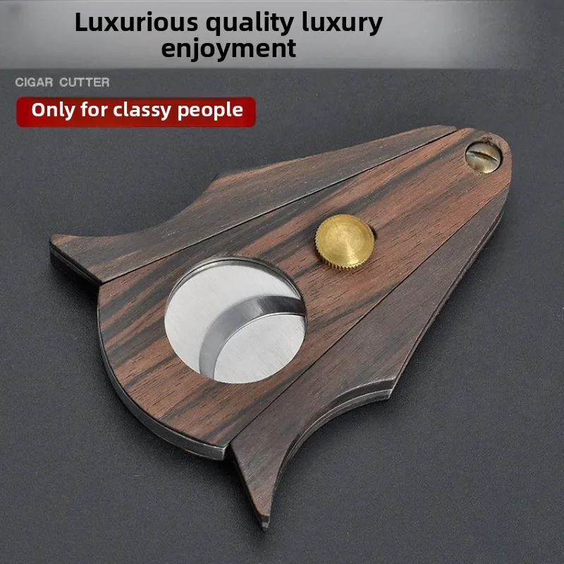 قاطع سيجار خشب الصندل مزدوج