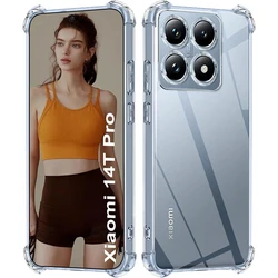 Luxury Transparent Silicone Phone Case - Shockproof Back Cover for XIAOMI 14T PRO