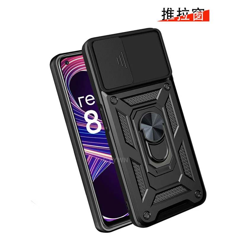 Slide camera shockproof armor case for Realme 8 Pro 8 5G 8i C21Y C25 C20 C11 C12 C3 C21 coque funda for OPPO A15S A16 A74 A54 best case for oppo