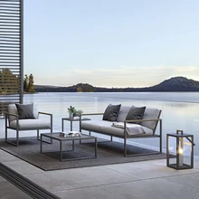  Customized outdoor courtyard sofa, leisure furniture designer, hotel sales office, iron balcony, garden villa, tables and chairs 