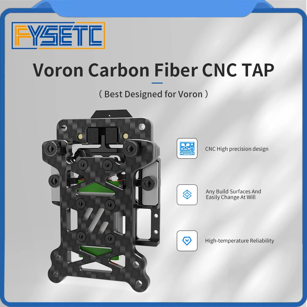 Fysetc-voron Cnc Suporte Tap Fibra de Carbono Resistência a Alta Temperatura Peso Leve 5v 24v para Trident 2.4