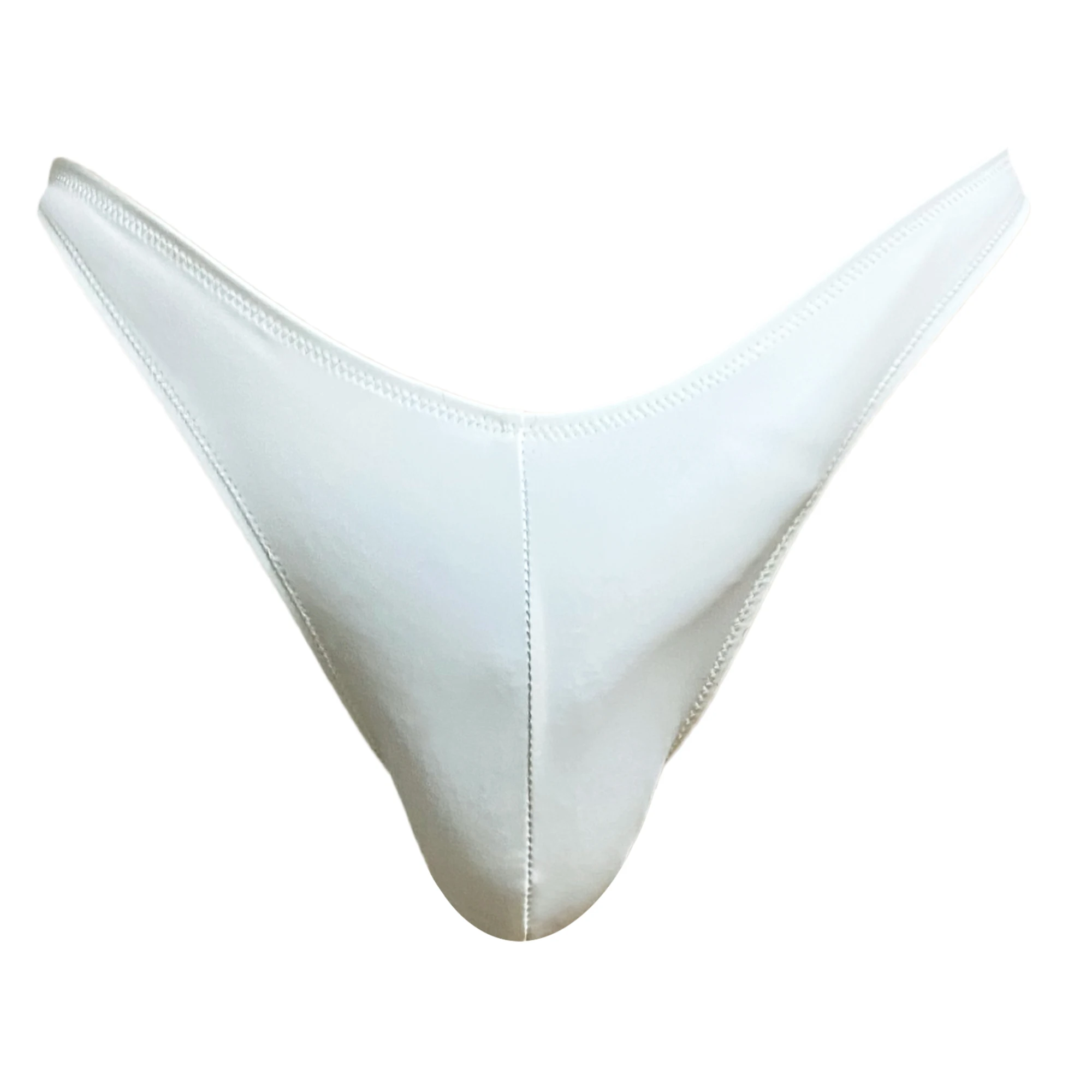 Masked staffs Large waist Men's Matte pu oversized t-pants solid bikini high score bikini bottomed underwear comfortable pants