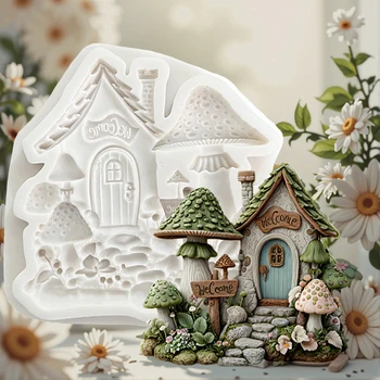 Mushroom House Silicone Mold 1