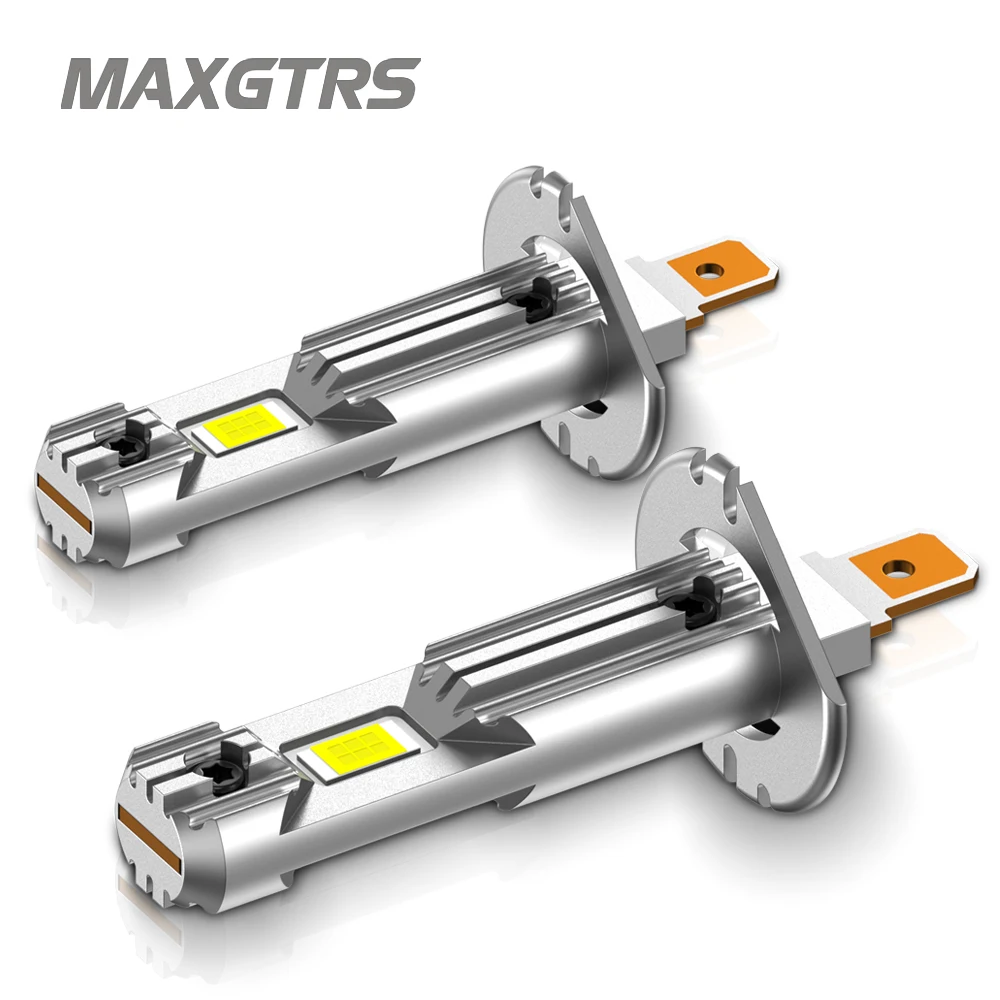 Dual Pack LED Headlight Bulbs - 12000LM 60W 6500K Warm Yellow, Super Bright, Fanless, Plug and Play Mini Size