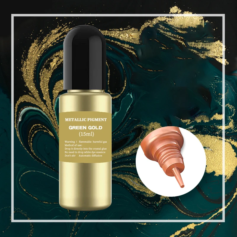 15ml Metal Resin Pigment Alcohol Liquid Colorant Dye 3D Ink Diffusion DIY Epoxy Resin Mold Jewelry Crafts Making Accessories epoxy resin pigment