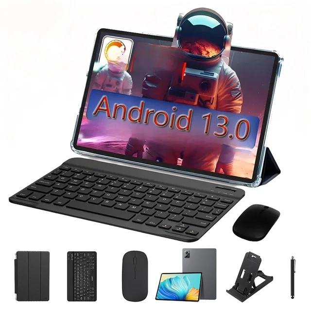 New Google Pad 10.1" Android Tablets Octa Core 8GB RAM 256GB ROM Dual SIM Network 4G LTE 5G Tablet PC 8000mAh with Keyboard case