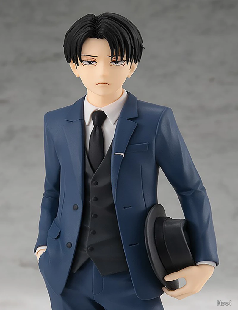 Original Good Smile Company Attack On Titan Levi Ackerman Uniform Version Pop Up Parade Collectible Anime Figure