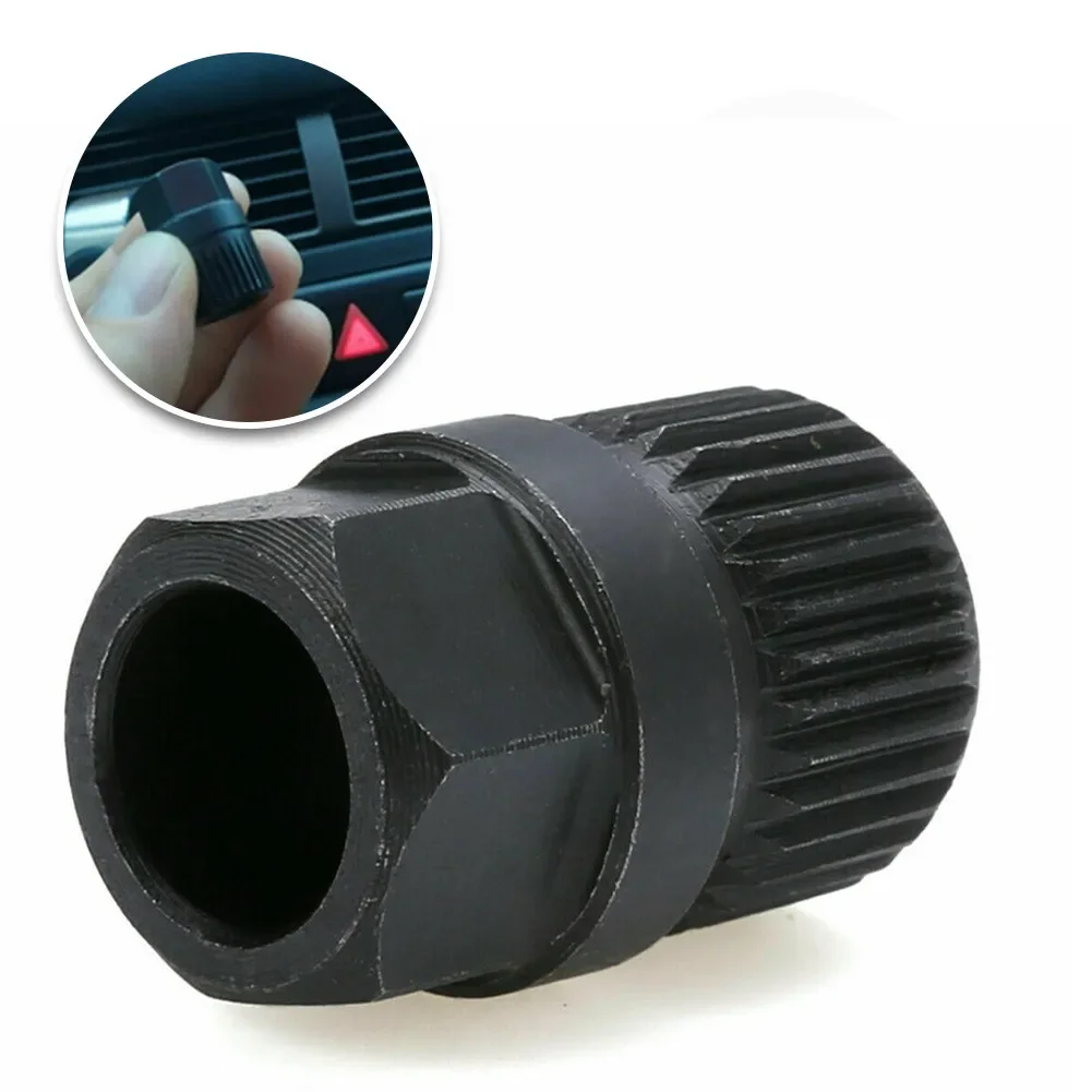 1x Generator Pulley Removal Tool Fit For Removal And Installation Of Pulley With Free-wheel Metal Black Special Disassembly Tool