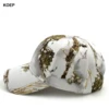 KOEP Outdoor Fishing Caps Jungle Tree White Camouflage Baseball Cap Hunting Hat Cotton Dad Snapback Hats KBRT4B 5