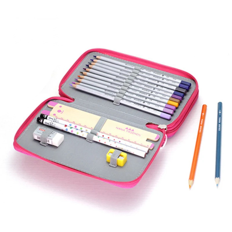 Portapenne A Rotolo In Tela 72 Fori – Organizer Per Matite Colorate, Pennelli E Pennarelli – 78x20cm – Fiori - 4