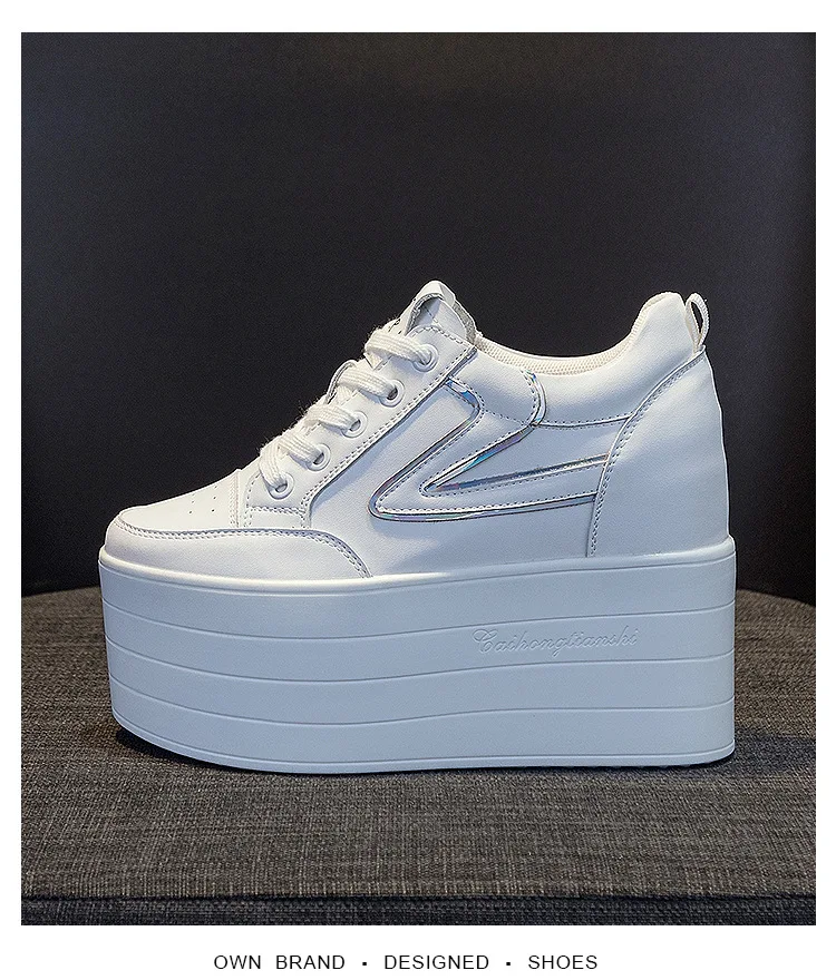 12 cm hohe Keilabsatzschuhe aus Leder für Damen - true-deals-club