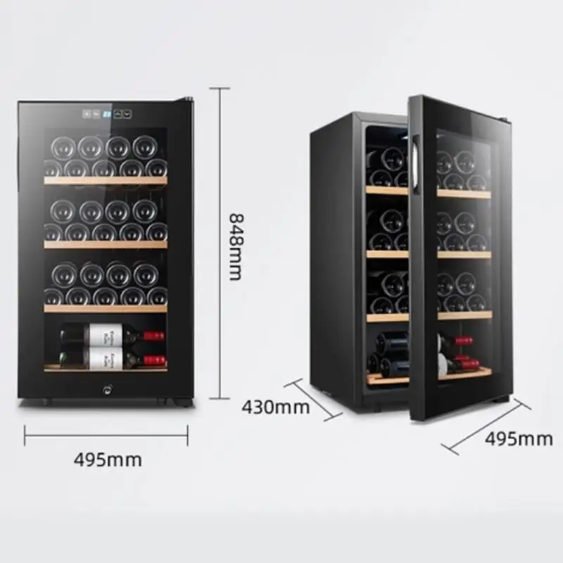 Home Thermostatic Wine Cabinet Can Hold 34 Bottles of Wine Cabinet Tea Cigar Thermostatic Refrigerator Wine Display Cabinet 3