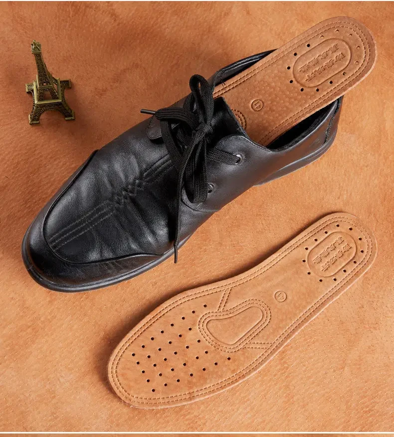 Echte Rindsleder-Einlegesohlen für Schuhe und Stiefel, Weiche, Atmungsaktive, Geruchshemmende, Rutschfeste, Stoßdämpfende Einlagen – Detail 11