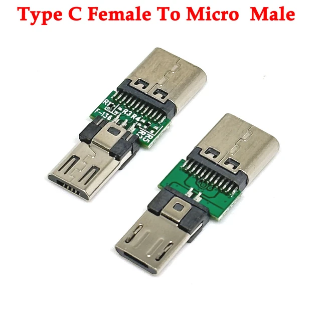 Adaptador USB tipo C a Micro USB, conector para teléfono, tableta,  convertidor macho a hembra tipo C para Xiaomi y Huawei - AliExpress