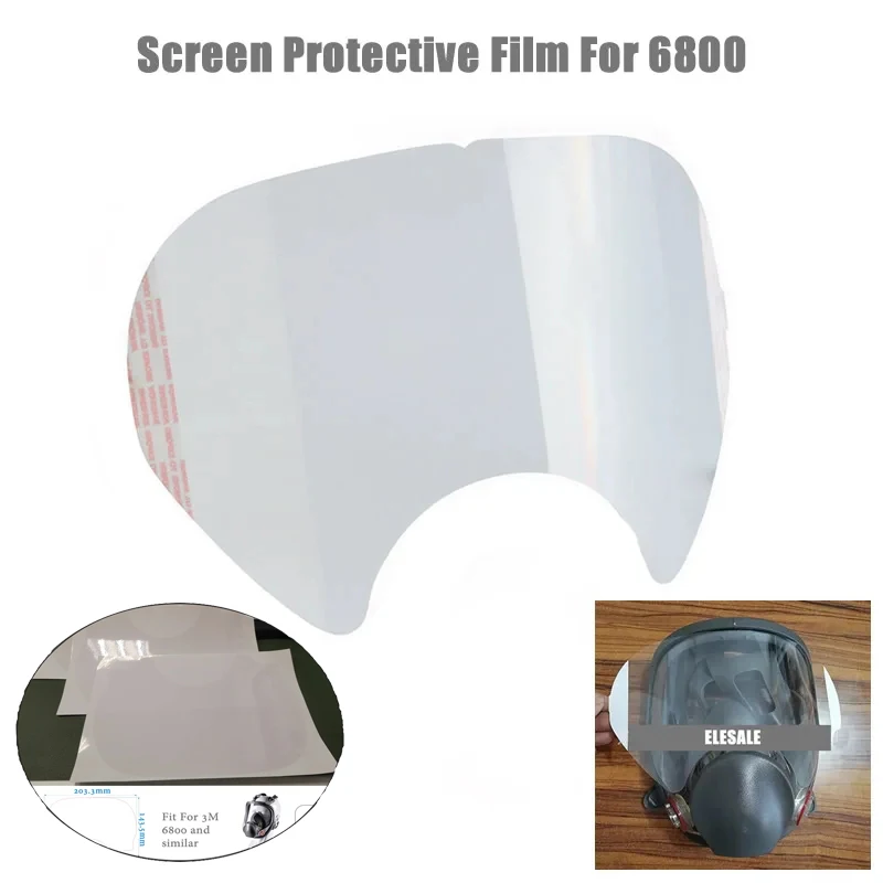 Mascarilla de pulverización con respirador de Gas 6800, máscara facial completa, película protectora de alta calidad, Protector de pantalla, pintura