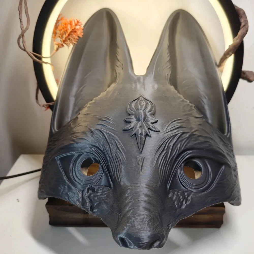 Generic Fox Half-Face 3D Printed Mask for Cosplay Events