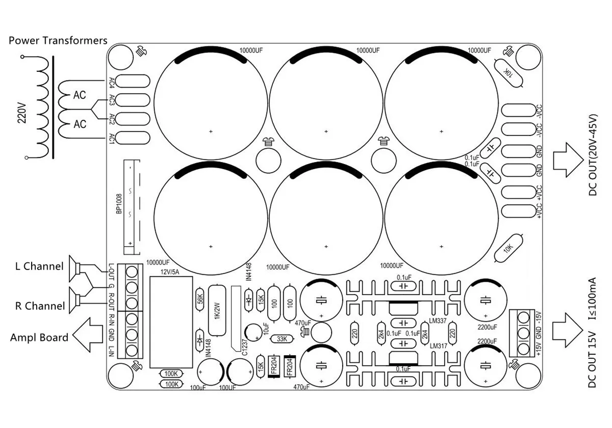 High-grade Rectifier Filter Power Supply Board With Speaker Protection For HiFi Audio Amplifier 2
