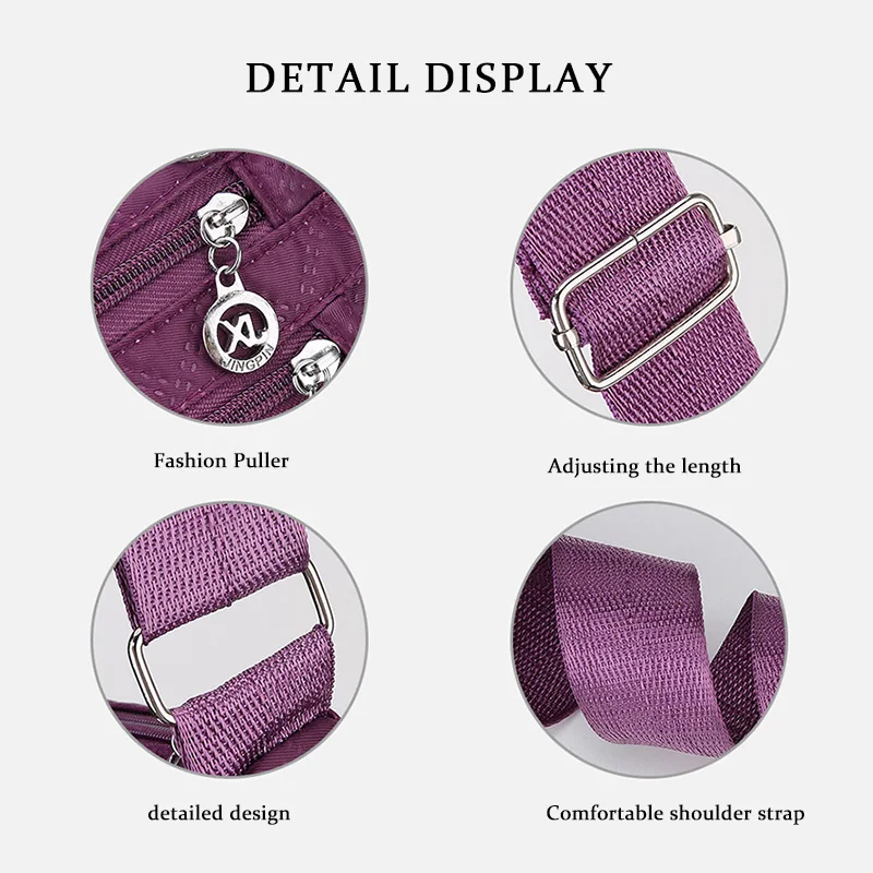 حقيبة كروس كاجوال، قماش أكسفورد متين، أشرطة كتف قا...