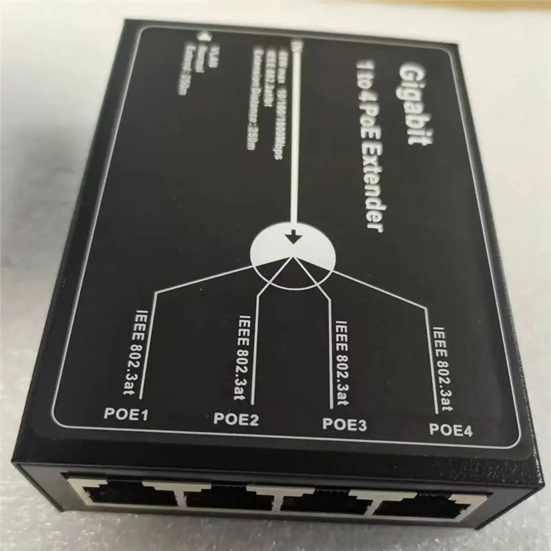 14 포트 Poe 연장기 4 포트 Poe 연장기 IEEE802.3At Poe 연장기 최대 250M 65W 연장 IP 카메라용-AEF7
