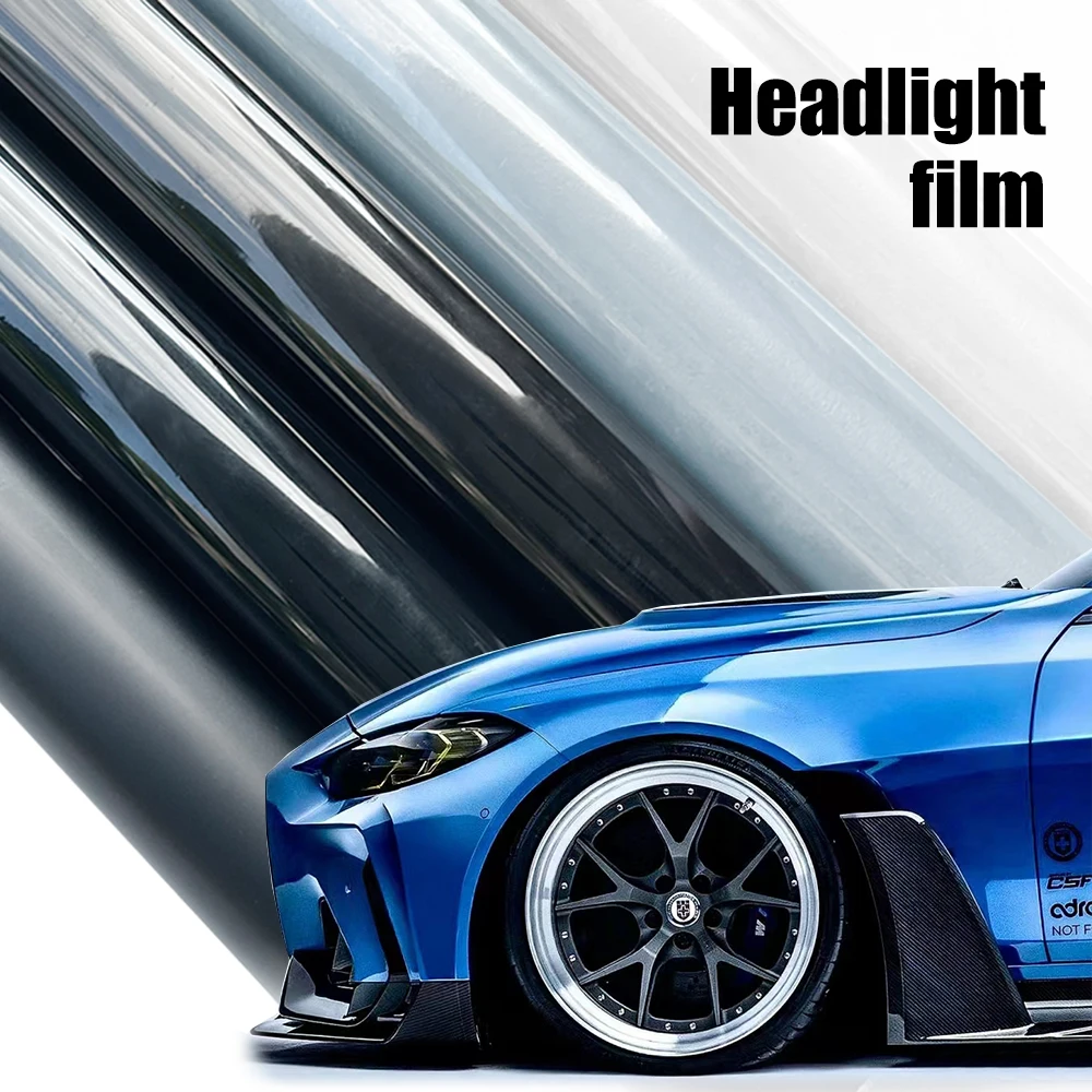 

Gloss Transparent Light Black Smoke PVC Film Tint Headlight Taillight Wrap Cover Film Foil Sticker Cover Armored Film for Cars