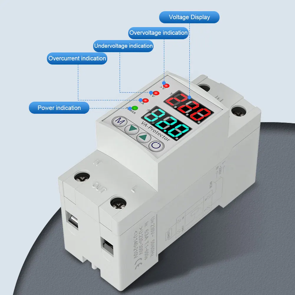 Digital Display Relay Over Under Voltage Protective Device 220V