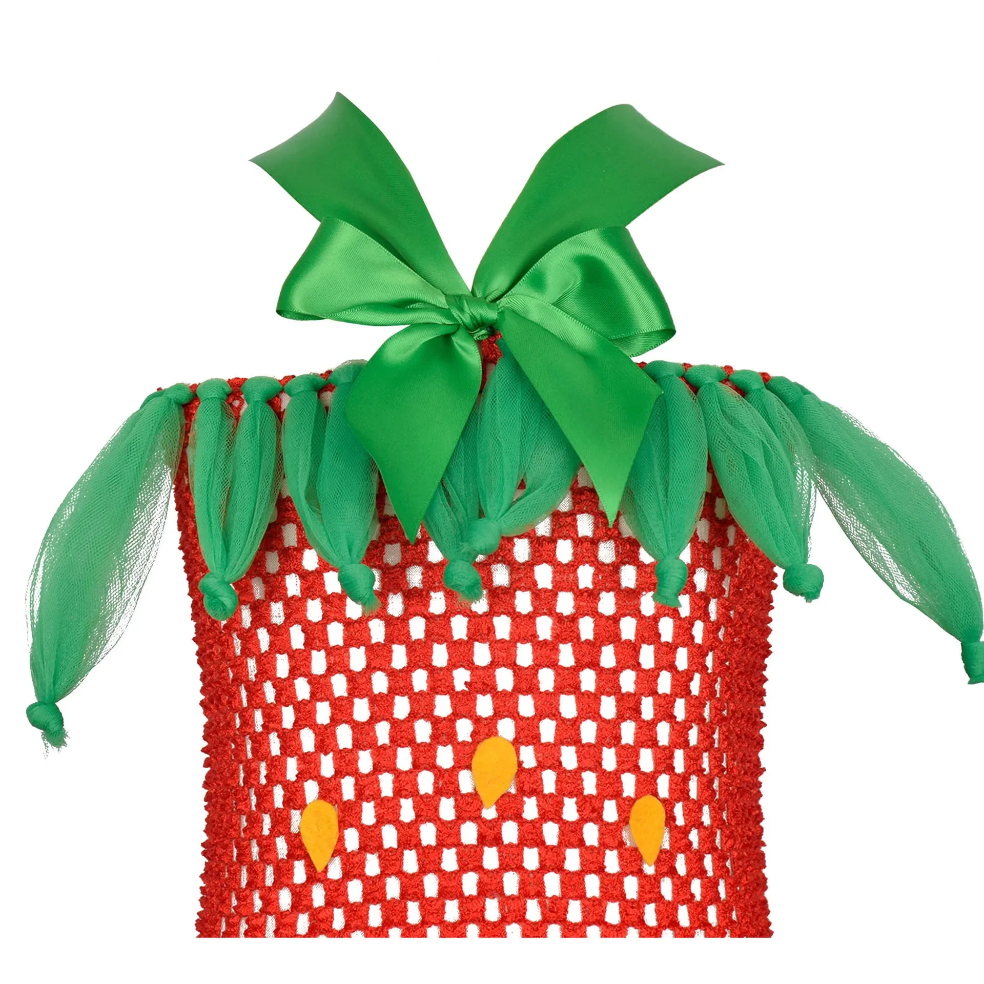 Cosplay Costume Kids Girls Dress Red Green Strawberry Girls Tutu Dress Infant Baby 1st Birthday Party Photography Prop Dresses Kids Carnival Performance Costumes