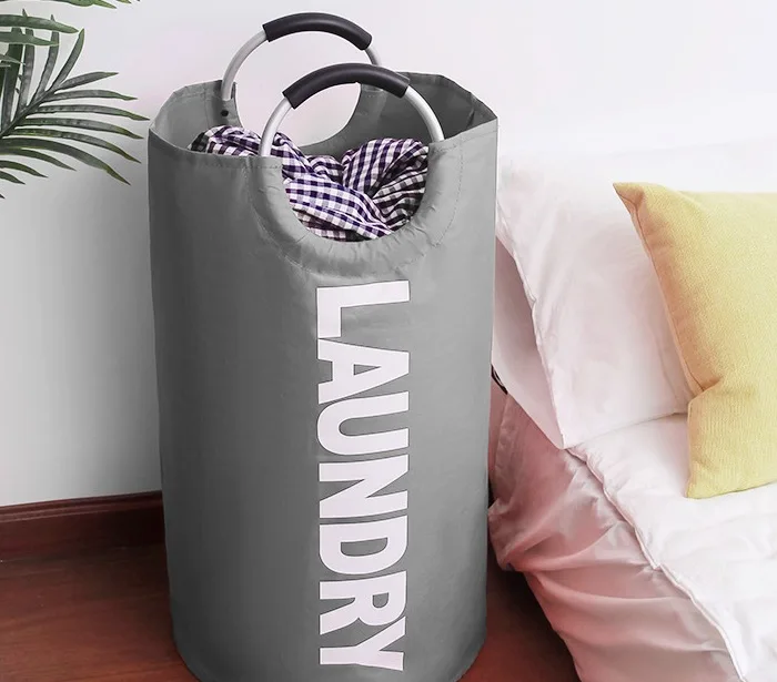 Round Laundry Bag With Alloy Handle