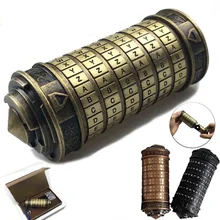 

Leonardo Da Vinci Code Toys Metal Cryptex Locks Wedding Gifts Valentine Day Gift Letter Password Escape Chamber Props