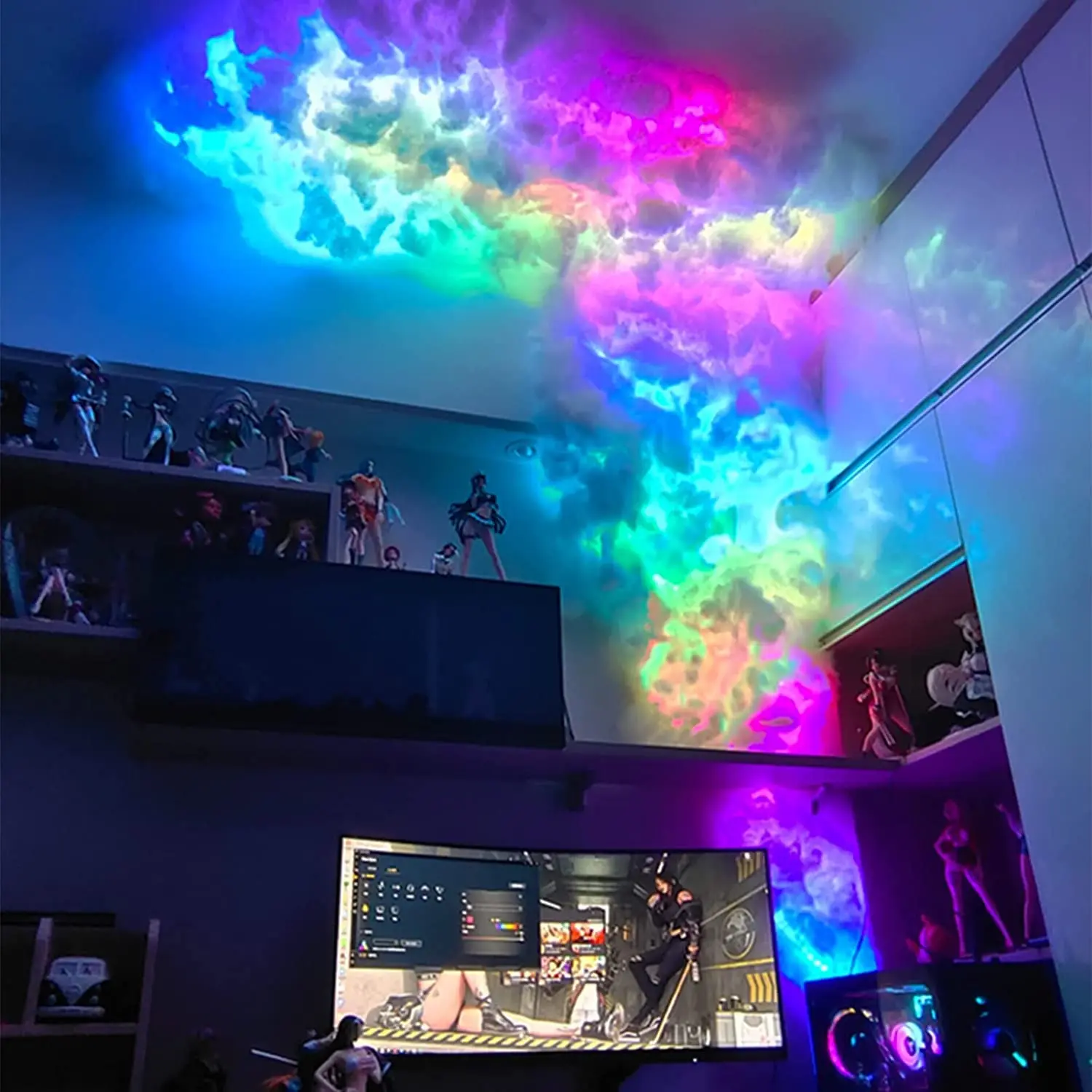 Rgb Thunder Cloud Lamp Led, Fai Da Te Creative Cloud Lights Strip, Sala Da Gioco Applique Da Parete Bar Atmosphere Party Festival Decor Lights