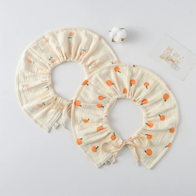 Baby Bibs Drawstring Feeding Bibs for Infant Toddlers Saliva Towel Soft Breathable Drooling Apron Cotton Burp Cloths