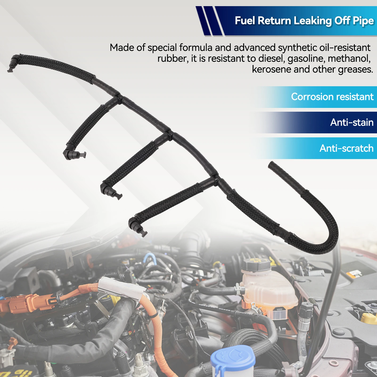 Diesel Fuel Injector Leak Off Return Pipe 03L130235AF For VW Caddy Beetle Jetta Polo Golf Touran Audi A1 A3 Seat Skoda 1.6 TDI