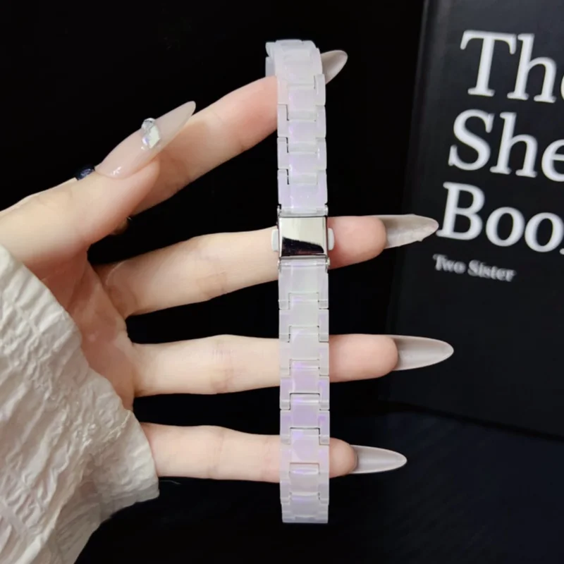 Women's Colorful Resin Transparent Watch Strap Replacement Bracelet