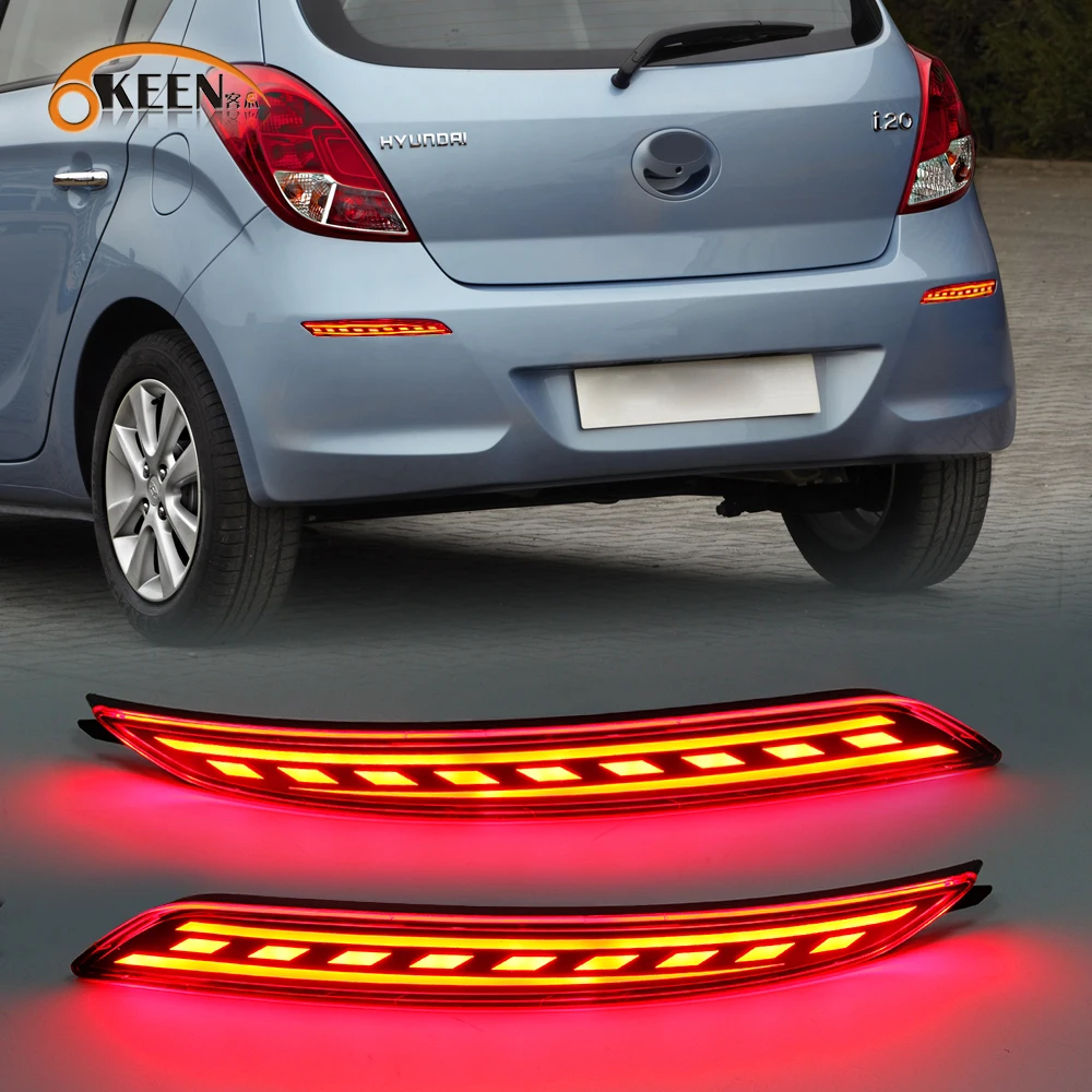 Okeen 2Pcs Led Rear Bumper Reflector Verlichting Voor Hyundai I20 2012