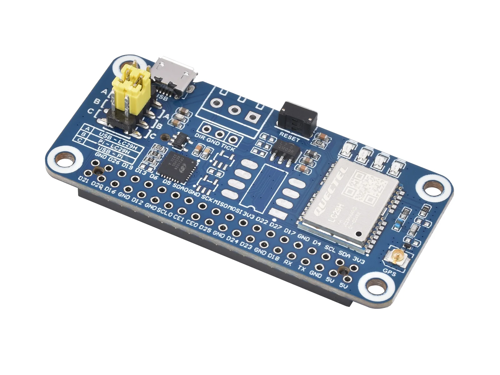 Waveshare-módulo Gps de Banda Dupla para Raspberry pi l1 Mais l5 Tecnologia de Posicionamento com Gnss Posicionamento Ativo Série Lc29h - Imagem 2