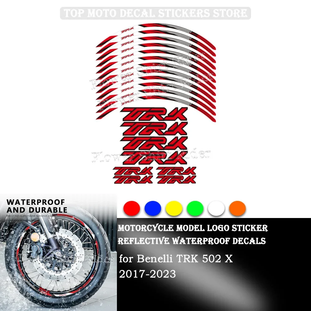 Motorcycle Wheel Sticker Waterproof Hub Decal Rim Stripe Tape 17 Inches for Benelli TRK 502 X TRK502X 2017-2023 2020 2021 2022 [puma] official puma evo stripe shorts 8 inches 58581502