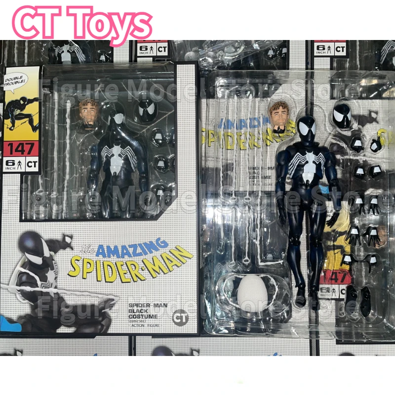 В наличии CT Toys KO NO.147 SHF Удивительный Человек-Паук Черный Костюм Питер Паркер Веном боевой костюм аниме экшн-фигурки модели