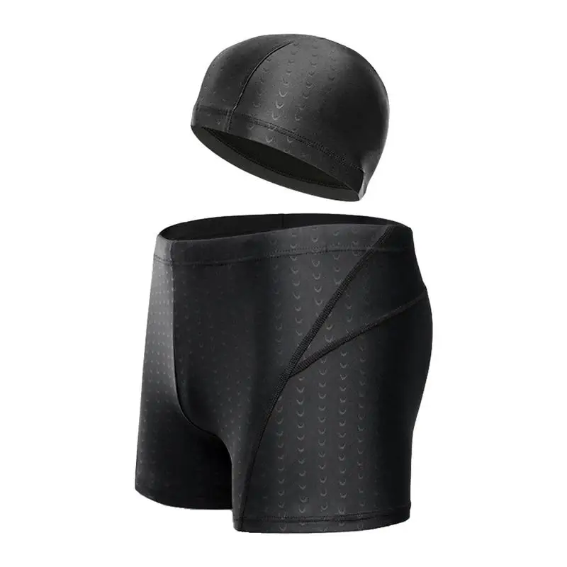 Man Swim Trunks Drawstring Men Swim Jammer Comfortable Imitation Sharkskin Swimwear For Racing Training & Bathing